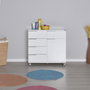 Hanah Home Armario Multiusos Blanco con 5 Cajones